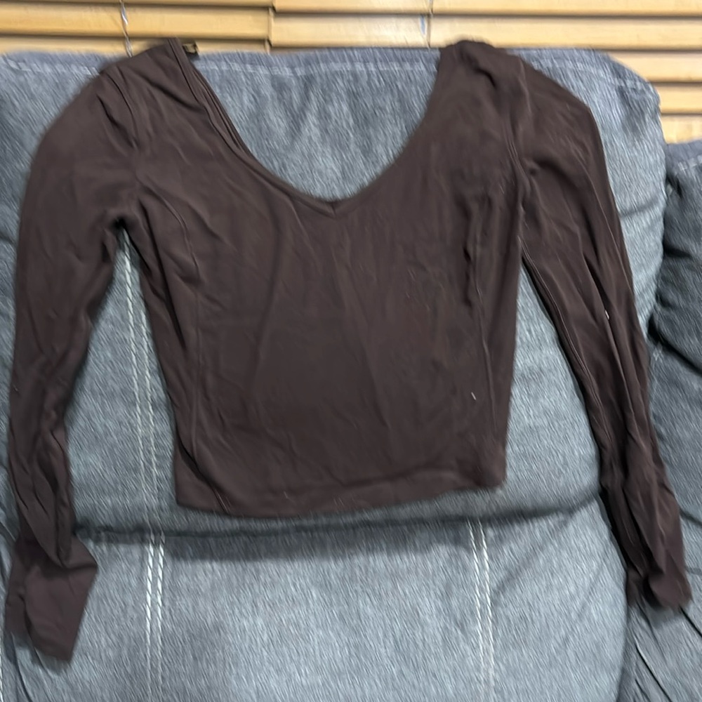 Lululemon align long sleeve top chocolate brown